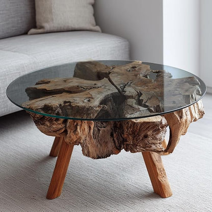 18" Tempered Glass Table Top Round Gray Table Surface 1/4'' Thick Pencil Polished Edge Multipurpose for Dining, Coffee, Restaurant and End Table (18 inch-Gray)