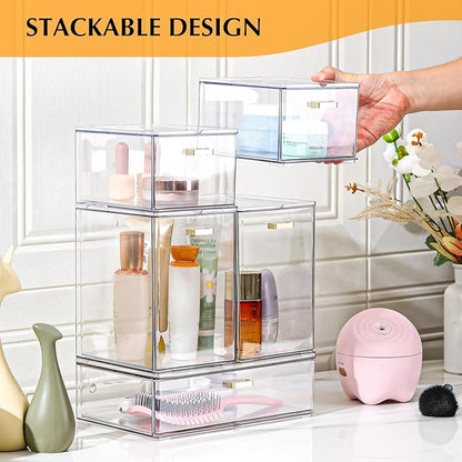 LALOBLUE Bottle Storage Organizer Baby, Set of 5 Stackable Storage Drawers for Bottles Station Organizer, Perfect for Makeup,Cabinet,Pantry Organization and Storage