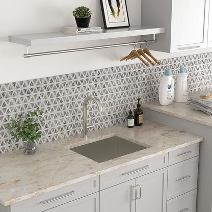 Kichae 21 Laundry Sink Undermount - 21x18 Inch Undermount Utility Sink Stainless Steel 12" Deep Single Bowl Under Counter Laundry Utility Room Handmade Basin