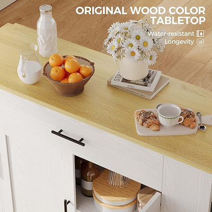 IRONCK Kitchen Island with Storage, 47.2in Rolling Island on Wheels, Kitchen Cart with Drop Leaf, Drawer and Towel Rack for Home, Dining Room