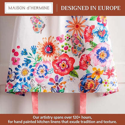 Maison d' Hermine 100% Cotton Apron for women with Pocket Kitchen Chef Apron for Men Cooking Mothers Day Gifts