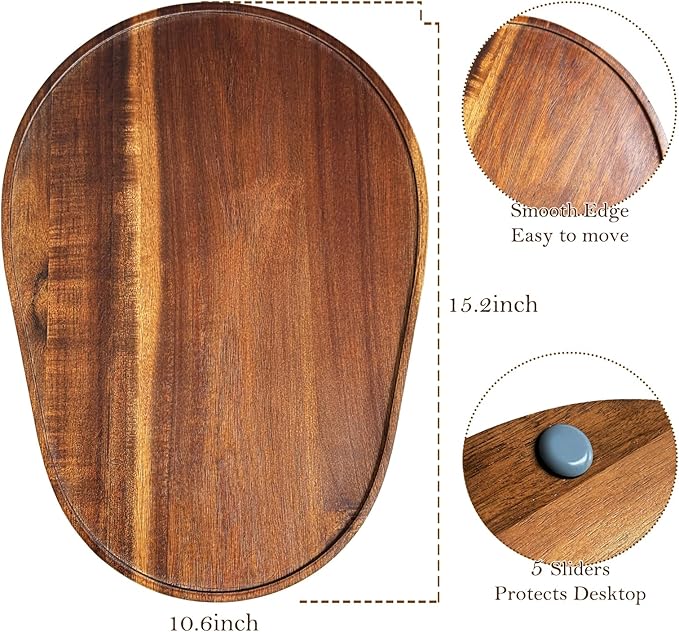 Acacia Wood Mixer Slider Mat for Kitchen Aid 5-8 Qt Tilt-Head Stand Mixer Kitchen Appliance Slider Tray Countertop Storage Attachments
