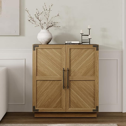 SICOTAS 92" Sideboard Buffet Cabinet with Storage – Extra Wide Farmhouse Credenza with Doors & Adjustable Shelves for Living Room, Entryway