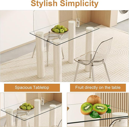 16" x 18" Rectangle Tempered Glass Table Top, Clear Surface 1/4" Thick Flat Polished Edge for Furniture Protection Patio Dining Coffee End Tables (16 in x 18 in)