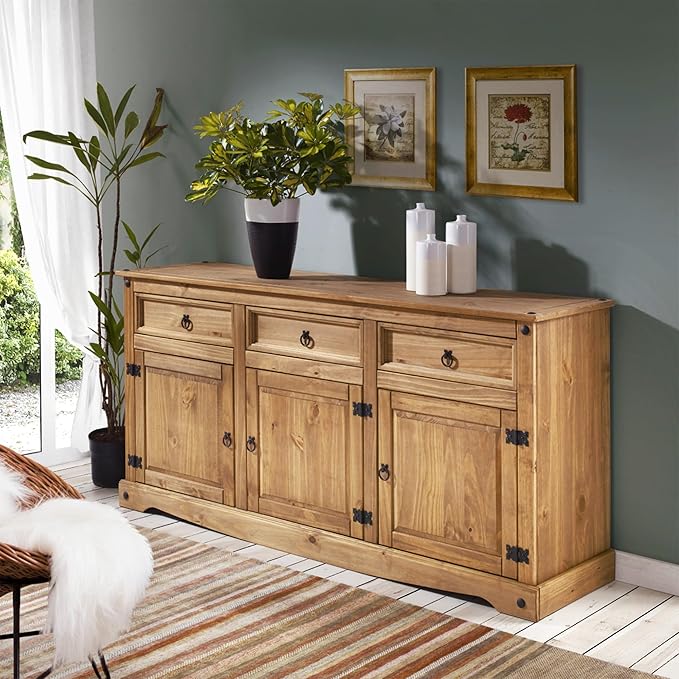 Furniture Dash Solid Wood Buffets & Sideboards 65.9" W, 16.9" D, 31.6" H - Kitchen Storage Cabinets, Buffet Cabinet with Storages, Bar Liquor Cabinet, Kitchen Island, Entertainment Center