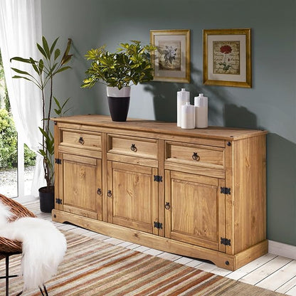 Furniture Dash Solid Wood Buffets & Sideboards 65.9" W, 16.9" D, 31.6" H - Kitchen Storage Cabinets, Buffet Cabinet with Storages, Bar Liquor Cabinet, Kitchen Island, Entertainment Center