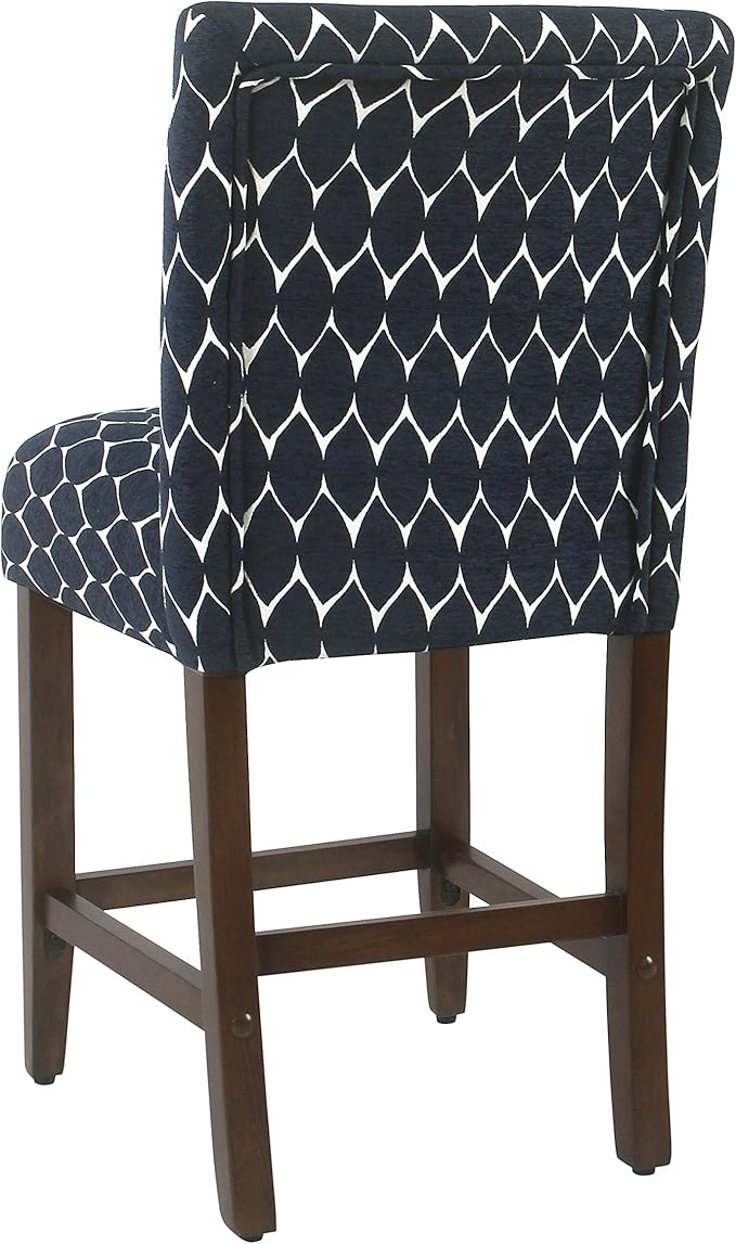 Homepop Home Decor | Modern Counter Stool | Counter Stools With Back | Decorative Home Furniture, Navy