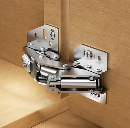 Chibery 10 Pack 90° RV Cabinet Hinges, Heavy Duty Surface Mount Soft Close Accessories, Face Frame & Frameless, Self Closing, No Pre-Drilled Cup Hole for Cabinets, Camper Van, Trailer, Vehicle-Mounted