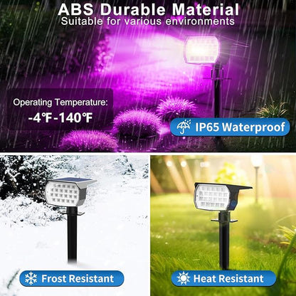 Tadyreal Solar Color Changing Spot Lights Outdoor Waterproof Colored RGB Solar Powered Landscape Lights for Yard 7 Lighting Modes Multicolor Solar Spotlights for Pathway Garden Outside (6 Pack)