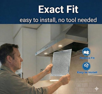 4X 8x8 inches Premium Ultra-Flow Heavy-Duty Range Hood Filter Replacement Compatible with Ventline BCC024600 Exhaust Fan Aluminum Mesh Grease Filter for Stove Vent Filter Kitchen Oven (4)