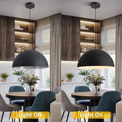Modern chandelier Industrial style chandelier 17.72 inches Black and white color scheme Indoor chandelier Length of wire 78.74 inches - Suitable for kitchen island, dining room and bedroom use
