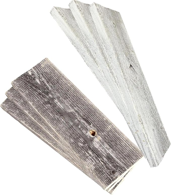 Rustic Farmhouse Reclaimed Barn Wood Bundle | 6 inch Sample Set | Wood Plank | Wall Panels | Remodeling | DIY | Repurposed | Decoration | Shiplap | Weathered Gray & White | Pack of 6 Planks