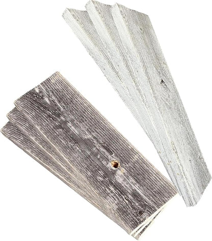 Rustic Farmhouse Reclaimed Barn Wood Bundle | 6 inch Sample Set | Wood Plank | Wall Panels | Remodeling | DIY | Repurposed | Decoration | Shiplap | Weathered Gray & White | Pack of 6 Planks