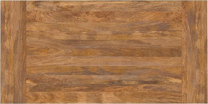 SIMPLIHOME Whitley Dining Table - 72 inch Wide Solid Mango Wood Rectangular Table in Burnt Wax, Modern Farmhouse Style for Dining Room or Kitchen with Extra-Thick Trestle Base, Seats 6