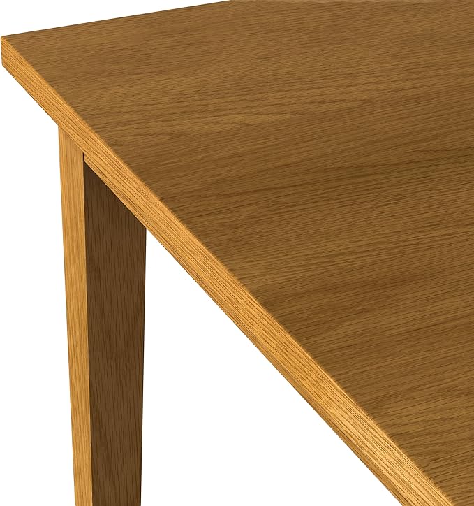 SIMPLIHOME Eastwood Dining Table - 54 inch Wide Solid Oak Veneer Square Table, Contemporary Style for Dining Room or Kitchen with Thick Top and Clean-Lined Legs, Seats 8