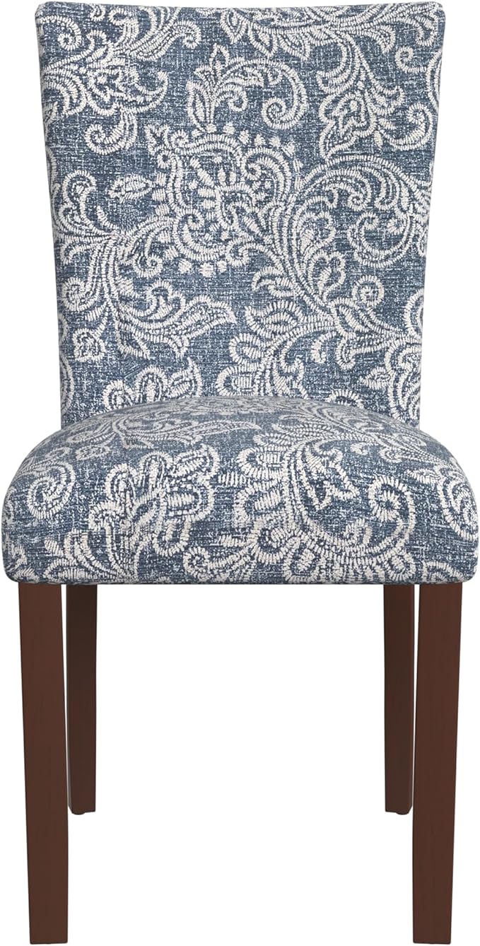 HomePop Classic Parsons Dining Chair -Denim Jacobean Print (Set of 2)