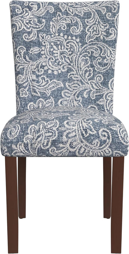 HomePop Classic Parsons Dining Chair -Denim Jacobean Print (Set of 2)