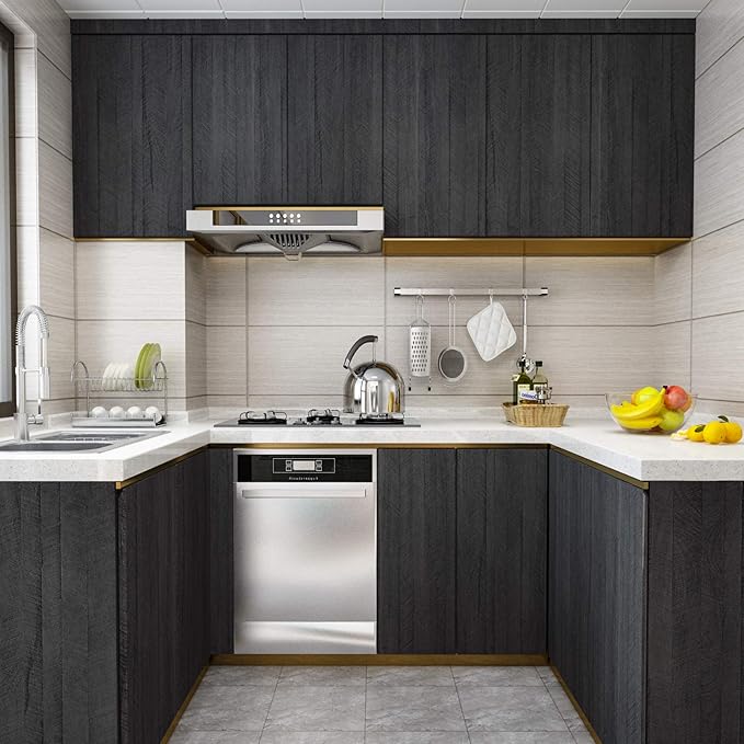 WESTICK Peel and Stick Countertops Wood Contact Paper for Countertops Waterproof Vinyl Countertop Peel and Stick Wood Wallpaper Self Adhesive Wood Grain Contact Paper for Cabinets Table 17.71" x 200"