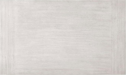 Lexicon 60" Farmhouse Dining Table for 4-6 People, Solid Wood Frame Acacia Veneer Rectangular Kitchen Table, for Kitchen, Dining Room, Living Room, Assembly Required, Brushed Antique White Finish