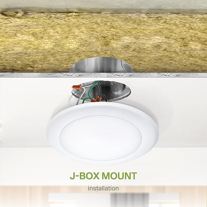 ASD 12 Pack LED Disk Lights 6 Inch, 15W 5000K Daylight 1300LM CRI90+, Dimmable Flush Mount Ceiling Light Fixture, Low Profile Surface Mount Disc, Junction Box or Recessed Can Install, ETL