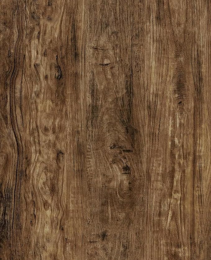 Abyssaly Wood Grain Contact Paper, Brown Wood Peel and Stick Wallpaper, Thicken Self Adhesive Removable Wallpaper for Cabinets Bedroom Kitchen 17.7 in X 413 in