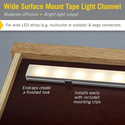 Armacost Lighting Recess Drywall Mount LED Tape Light Accessory Pack, Grey 960008