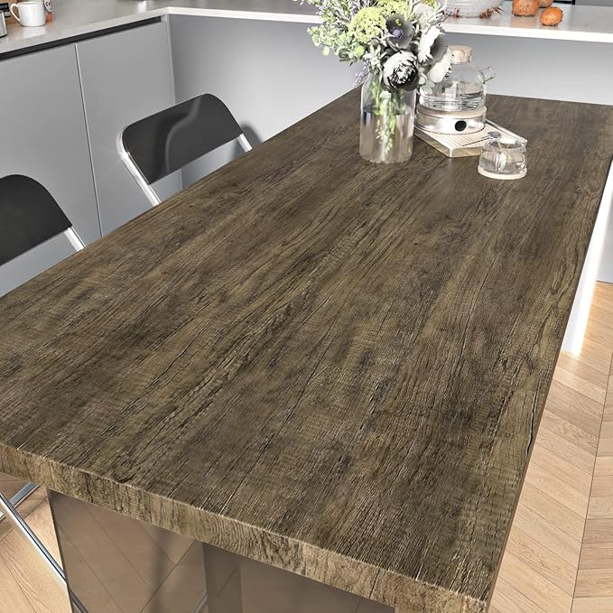 WESTICK 118" x 24" Rustic Wood Contact Paper for Countertops Waterproof Wood Wallpaper Peel and Stick Vintage Wooden Contact Paper Self Adhesive Woodgrain Vinyl Wrap for Tables Bathroom Cabinets