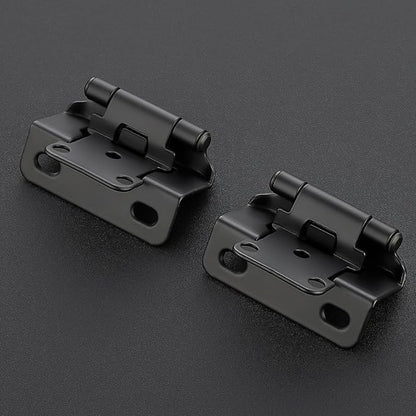 Ravinte 20 Pack 10 Pairs Semi-Overlay 1/2 inch Self-Closing Face Frame Cabinet Hinges Matte Black Half Wrap-Around Kitchen Cabinet Door Hinges Face Mount Cabinet Hardware