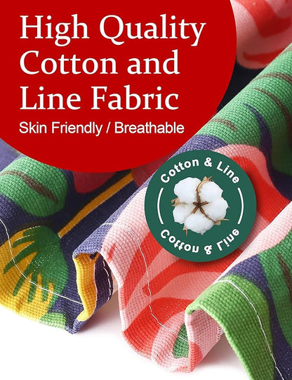 Big Plus Size Aprons for Women with Pockets Cotton Linen Baking Kitchen Cooking