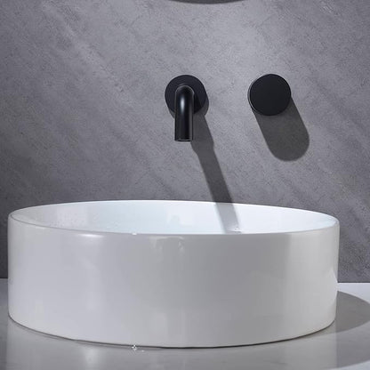 TRUSTMI Brass Bathroom Faucet Brick-Pattern Single Handle Wall Mount Vessel Sink Faucet (Rough-in Valve Included), Matte Black