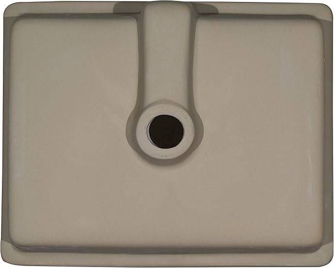 MSI 19.75” (L) x 15.75” (W) x 7.125” (H) Flat Rectangle Porcelain Ceramic Undermount Bathroom Vanity Vessel Sink, White