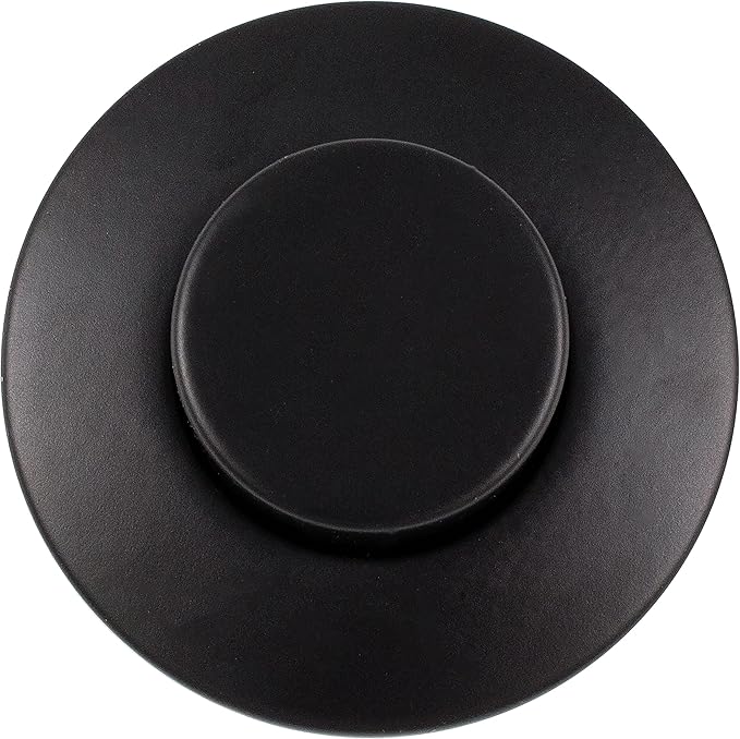 Westbrass ASB-RB3-62 Sink Top Waste Disposal Replacement Air Switch Trim Only, Raised Button, Matte Black