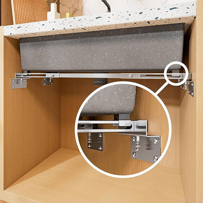 CPT-4pro Upgrade Undermount Sink Brackets Stainless Steel Adjustable Supports with 4 Anti-bulging Kit for Heavy Duty Undermount Kitchen Sink (28"-39.4"(71-100cm))