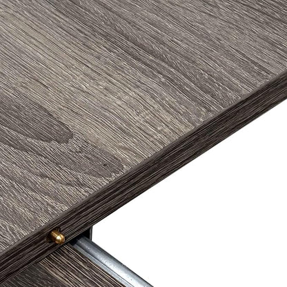 Extendable Dining Table for 6-10 Person, 106.3 in Wooden Dining Room Table, Modern Farmhouse Large Expandable Kitchens Table for Gatherings, Meeting, Dinner Office Dark Oak