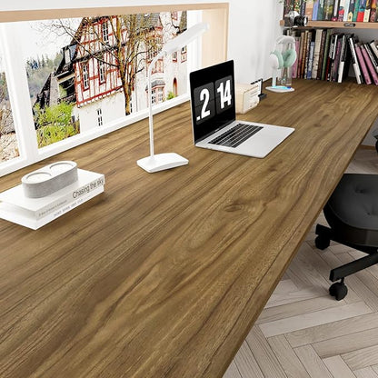 WESTICK 24" x 394" Peel and Stick Countertops Brown Wood Grain Contact Paper for Cabinets Rustic Wood Peel and Stick Wallpaper Removable Waterproof Wood Contact Paper for Counter Table Kitchen Walls