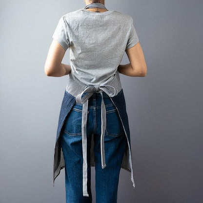100% Cotton Kitchen Apron with 2 Pockets – Adjustable Chef Apron for Cooking Baking BBQ – Unisex Apron