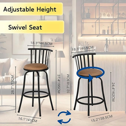 Homy Casa 5 Piece Kitchen Island Set with 4 Swivel Bar Stools, Rolling Kitchen Cart with Drop Leaf, Power Outlet, Drawers and Storage Cabinet, Breakfast Bar Table Set for Dining Room (White)