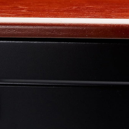 Kings Brand Hiland Bar Cabinet Wine Storage With Glass Holders & Drawer, Black, Black