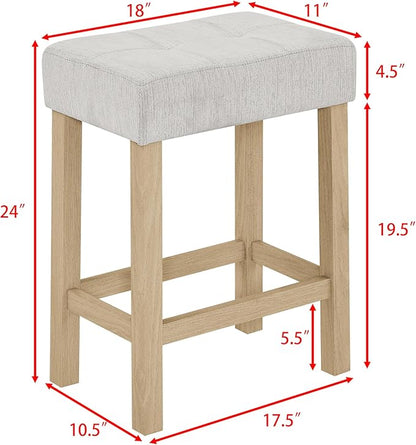 4-Piece Kitchen Island Counter-Table Set with Charging Station, Industrial 59" Dining Tables with 3 Stools, 59 Inch Farmhouse Bar Table Chairs w/USB & Type-C & Power Outlets,Light Oak