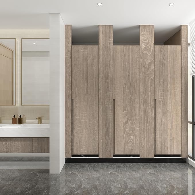 Boobest Large Size 196"x48" Wide Light Wood Grain Contact Paper Peel and Stick Gray Wooden Wallpaper for Bathroom Farmhouse Laundry Room Apartment Temporary Wallpaper Self Adhesive Wood Vinyl Wrap