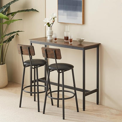 Pub Set Kitchen Dining Sets Home Bar Furniture Breakfast Nook Gatherings Counter Height Table and Chairs Compact Apartment Entertaining, Space Saving Bistro Set, Kitchen Island Seating with Stools
