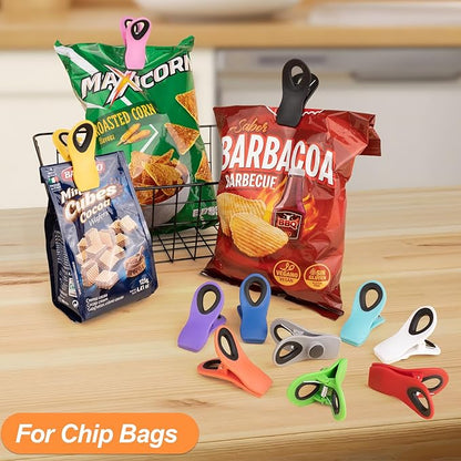 Jetmore 20 Pack Chip Clips, Bag Clips, Multipurpose Food Clip, Magnetic Clip for Chip, Snack, Food Storage, Kitchen, Packages, Office Paper Clamps
