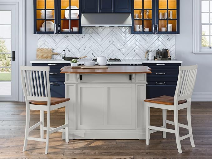 homestyles Americana Off-White Kitchen Island