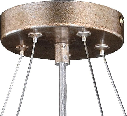VAXCEL Rainier 5 Light Silver Linear Crystal Waterfall Chandelier, Kitchen Island Pendant Fixture, Silver Mist Finish, Dimmable Ceiling Mounted Lighting