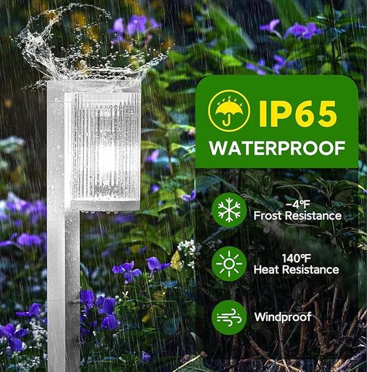 ELECLINK Solar Pathway Lights Outdoor, 6 Pack Upgraded Outdoor Solar Lights for Outside Super Bright Up to 12Hrs, IP65 Waterproof Solar Garden Lights for Yard Landscape Path Walkway Decor(Cool White)