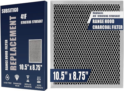 97007696 Range Hood Filter 41F Stove Vent Hood Filters for Kitchen Range Hood Filter Replacement Grease Mesh Grease & Charcoal Carbon Oven Vent Hood Filters by Size 10.5" x 8.8" 41F 10.5" x 8.75"