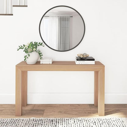 Plank+Beam Modern 56 Inch Console Table, Solid Pine Wood Entryway Table, Narrow Sofa Table for Hallway or Living Room, Blonde