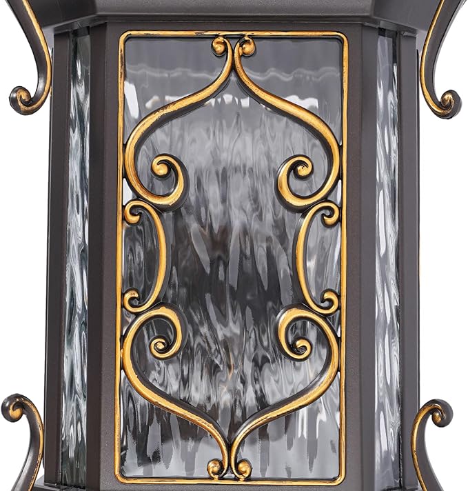 Outdoor Wall Light Fixtures, IP55 Waterproof Outside Wall Lantern Retro Exterior Wall Sconces Vintage Wall-Mounted Lights for Garage House Porch Doorway, E26 w/o Bulb