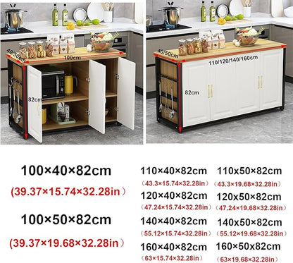 Kitchen Island with Cabinets, Freestanding Pantry Cabinet, Buffet Cabinet/Sideboard, Sideboard TV Stand for Dining Room, Living Room, Kitchen (Modern Buffet Table)(110x40cm/43.3x15.74in)