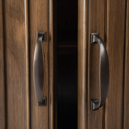 SIMPLIHOME Connaught SOLID WOOD 40 Inch Wide Traditional Storage Cabinet in Rustic Natural Aged Brown, For the Living Room, Entryway and Family Room